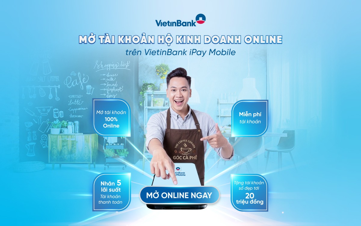 VietinBank triển khai mở tài khoản Hộ kinh doanh online trên iPay - 1