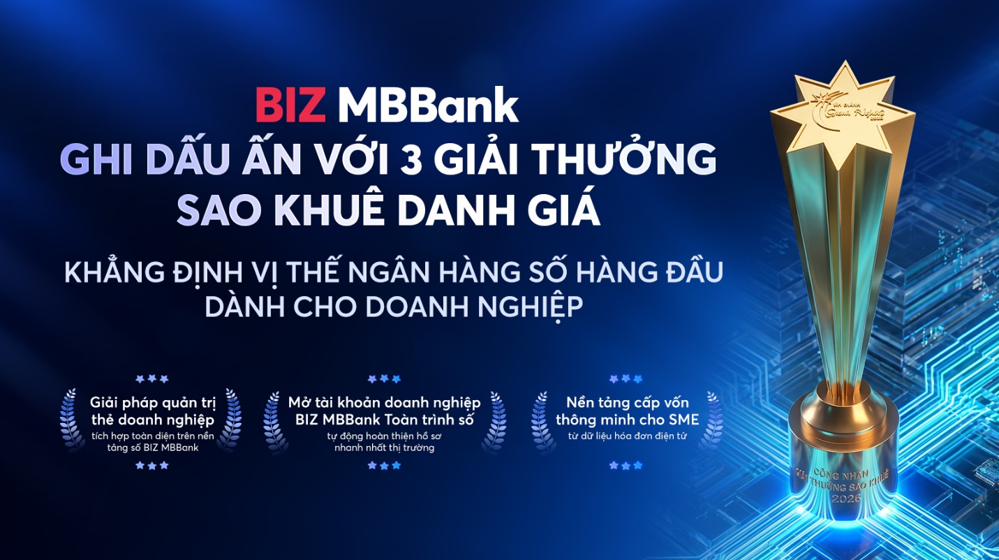 MB ghi dấu ấn với 5 giải thưởng Sao Khuê 2026  - 1
