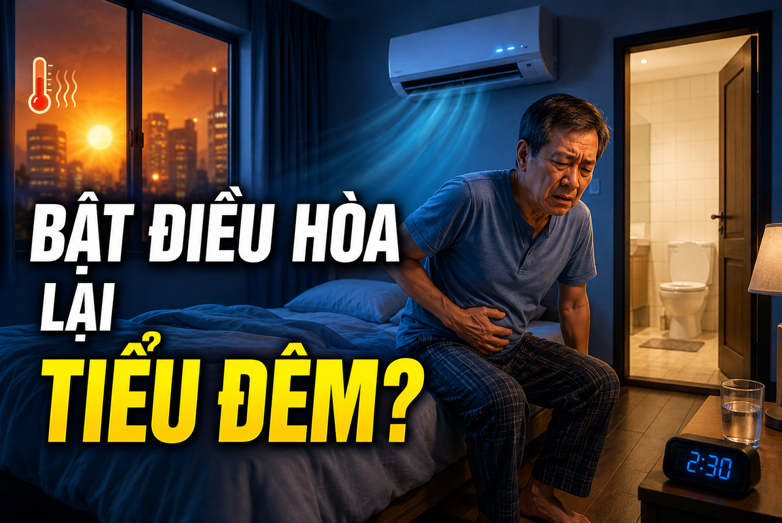 Trời nóng bật điều hòa ngủ cho mát, nhiều người lại khổ vì tiểu đêm - 1