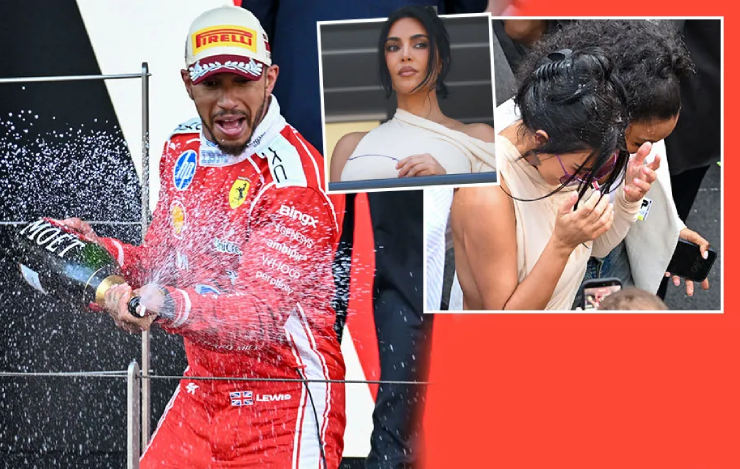 Nàng Kim "siêu vòng 3" làm lu mờ các mỹ nhân F1, Hamilton "nở mày nở mặt" - 3