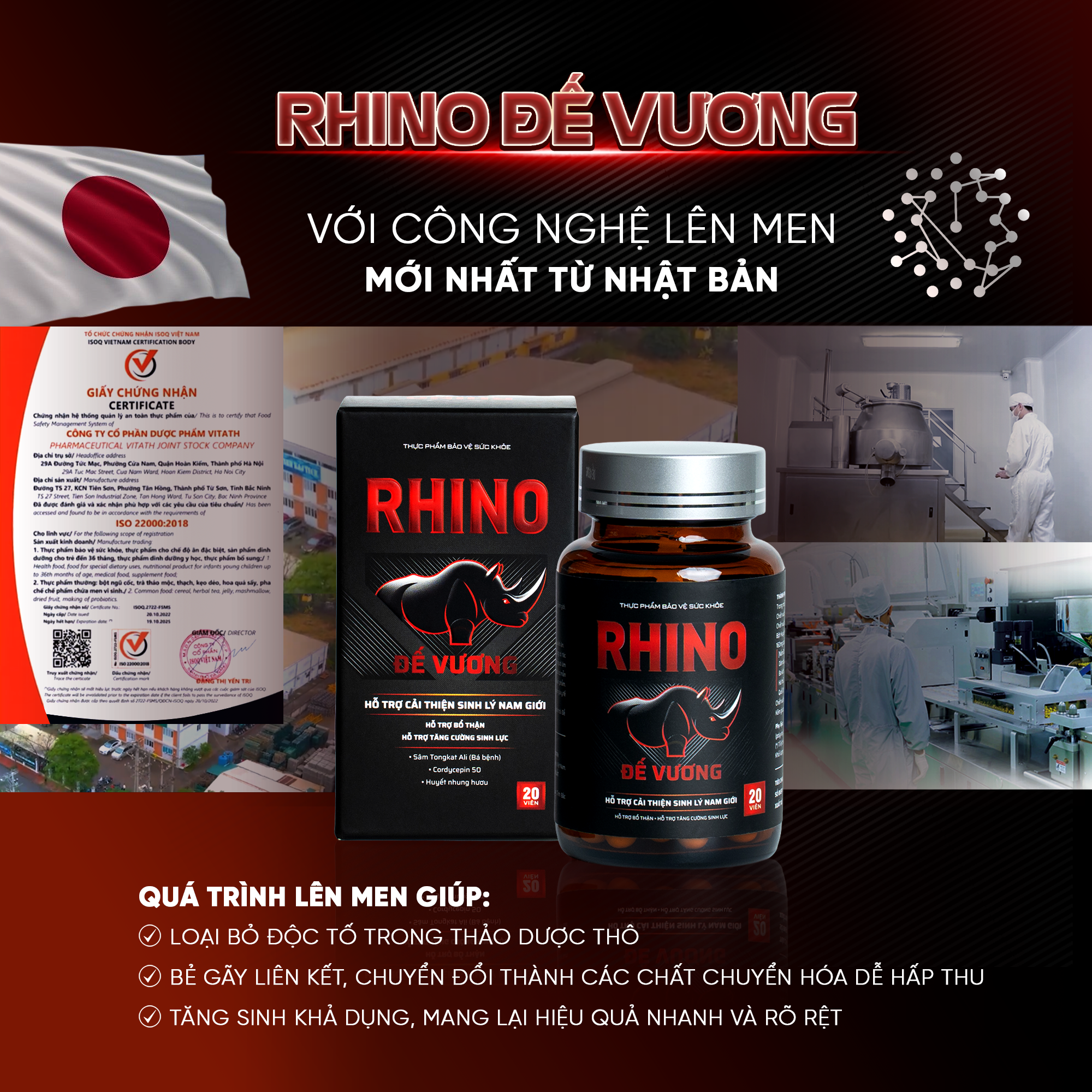 Rhino Đế Vương: Hỗ trợ cải thiện sinh lý cho nam giới nhờ hàm lượng Cordycepin cao trong Đông trùng hạ thảo - 4
