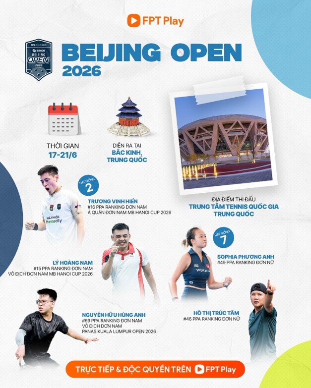 Lý Hoàng Nam, Trương Vinh Hiển đua tài cùng cao thủ thế giới tại PPA Asia 500 Beijing Open - 3
