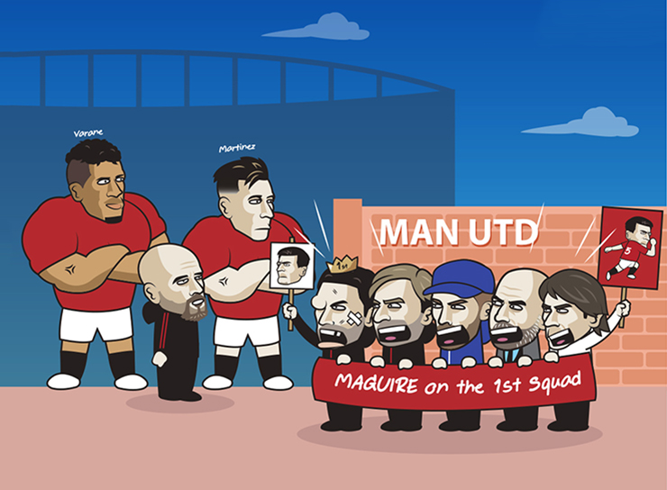 Ảnh chế: Big 6 Ngoại hạng Anh phản đối MU đẩy Harry Maguire lên ghế dự bị - 1