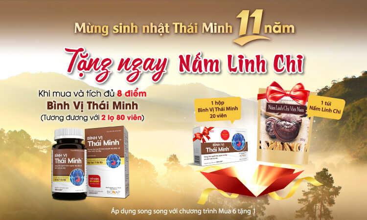 Ưu đãi hấp dẫn của Bình Vị Thái Minh: Tặng ngay nấm linh chi cho người bị trào ngược, đau dạ dày - 1