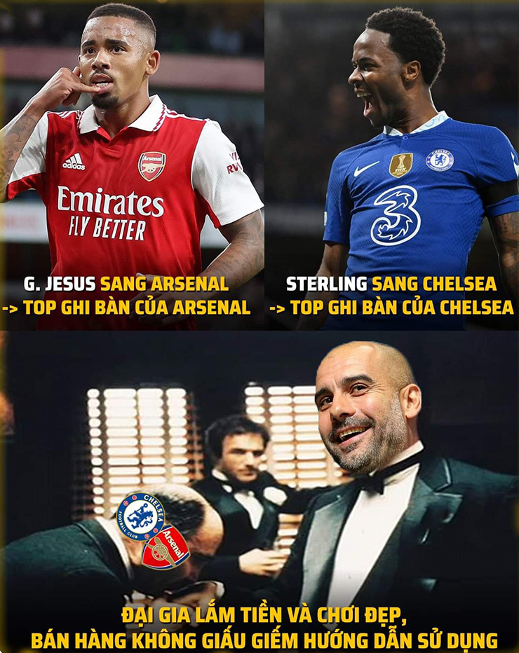 Ảnh chế: Arsenal và Chelsea biết ơn Man City khi bán hàng kèm hướng dẫn sử dụng - 1