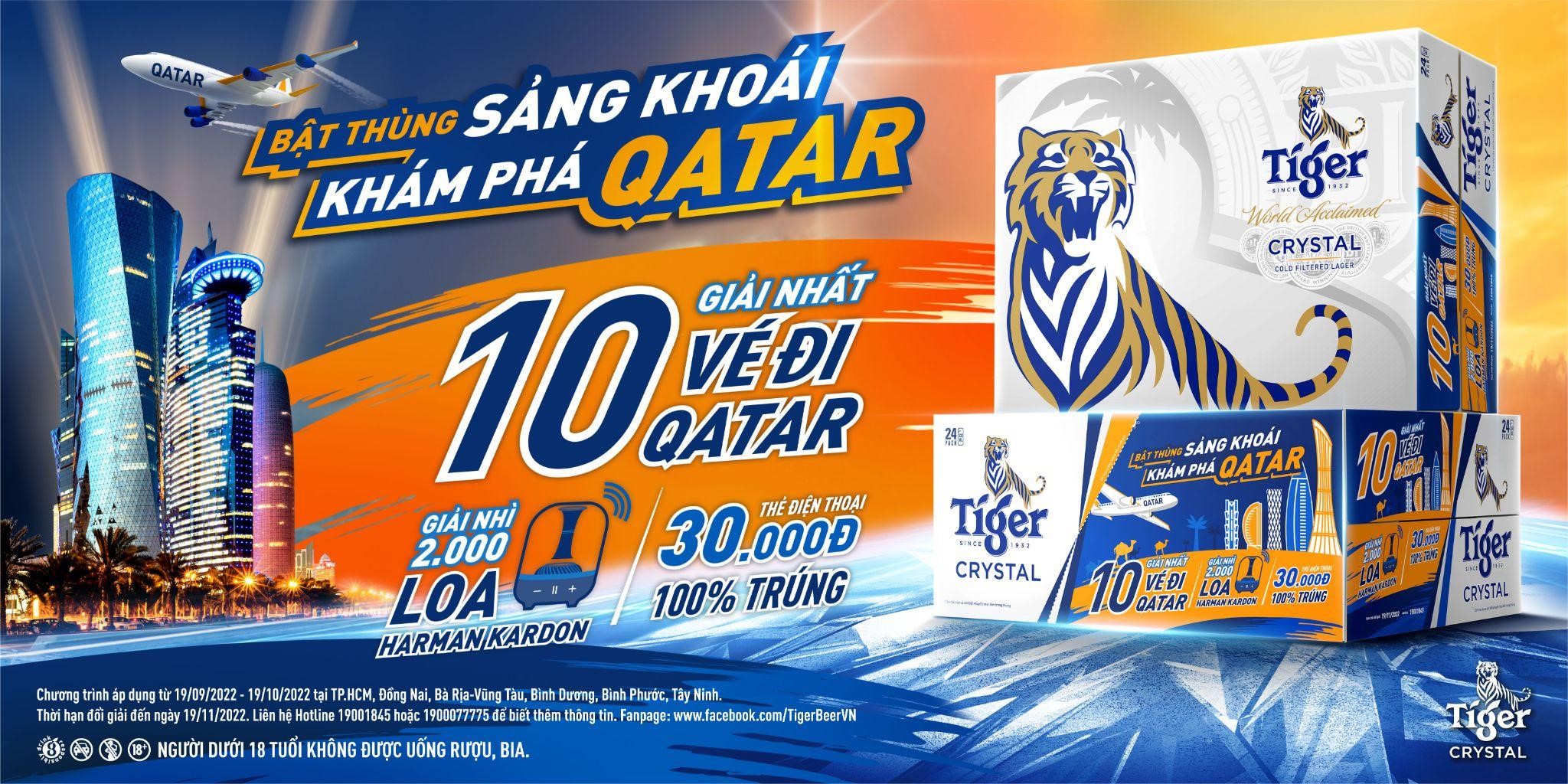 Tiger Crystal tung ưu đãi “Bật thùng sảng khoái, khám phá Qatar” với tổng giải thưởng tới hàng chục tỷ đồng - 1