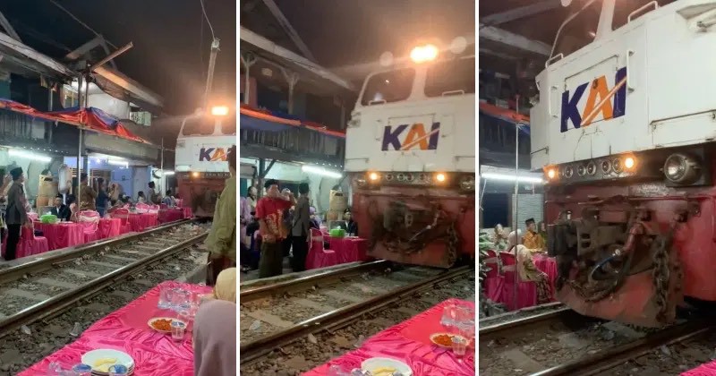 Đám cưới gây sốt vì tiệc chiêu đãi ở bên 2 đường ray tàu - 1