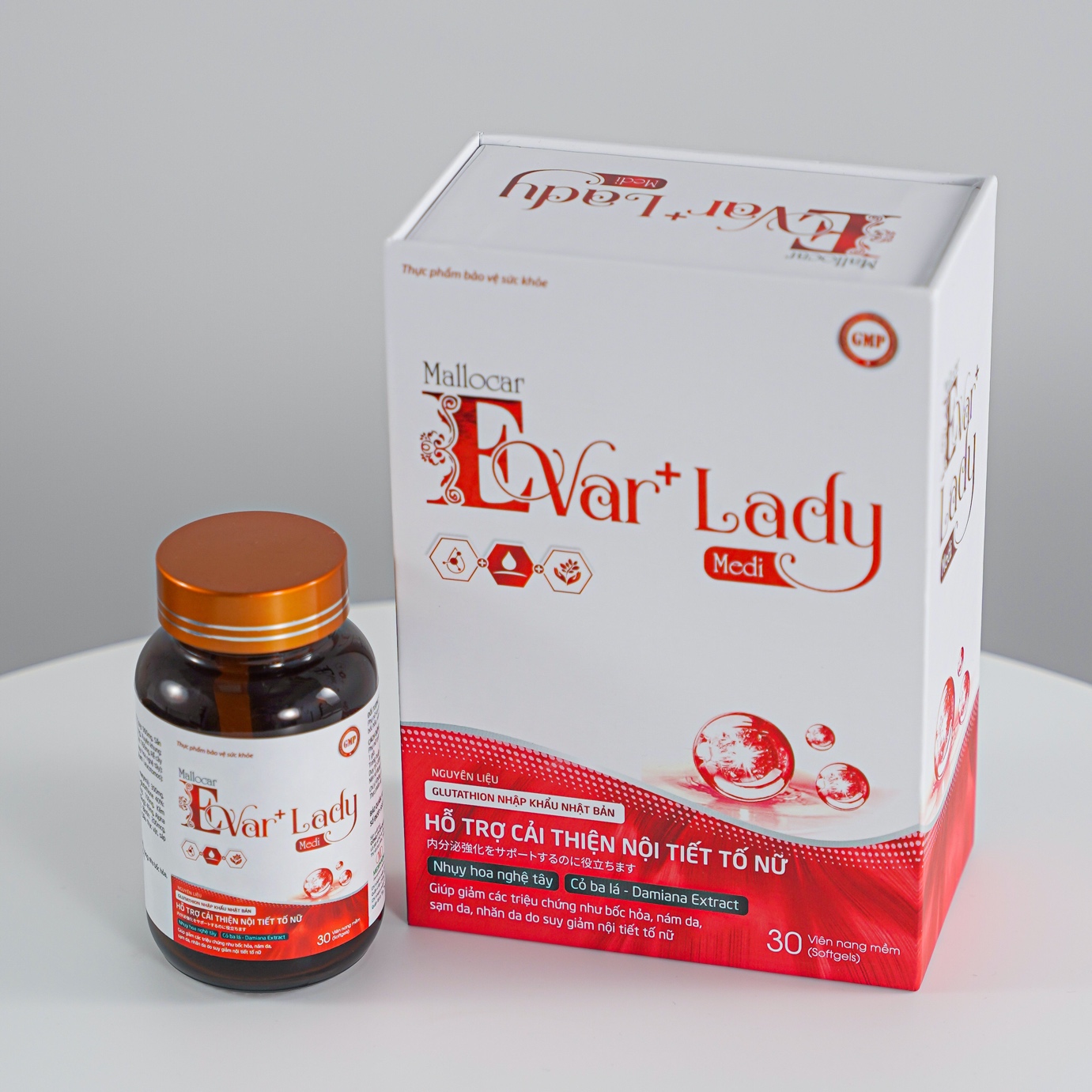 Cải thiện nội tiết tố nữ - Viên uống hỗ trợ Mallocar Evar+ Lady Medi - 2