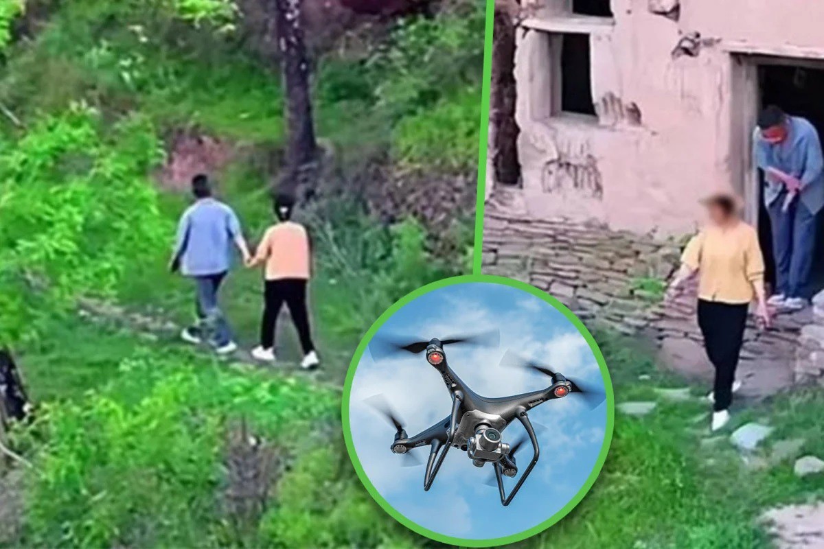 Dùng UAV, chồng phát hiện vợ ngoại tình trên núi - 1