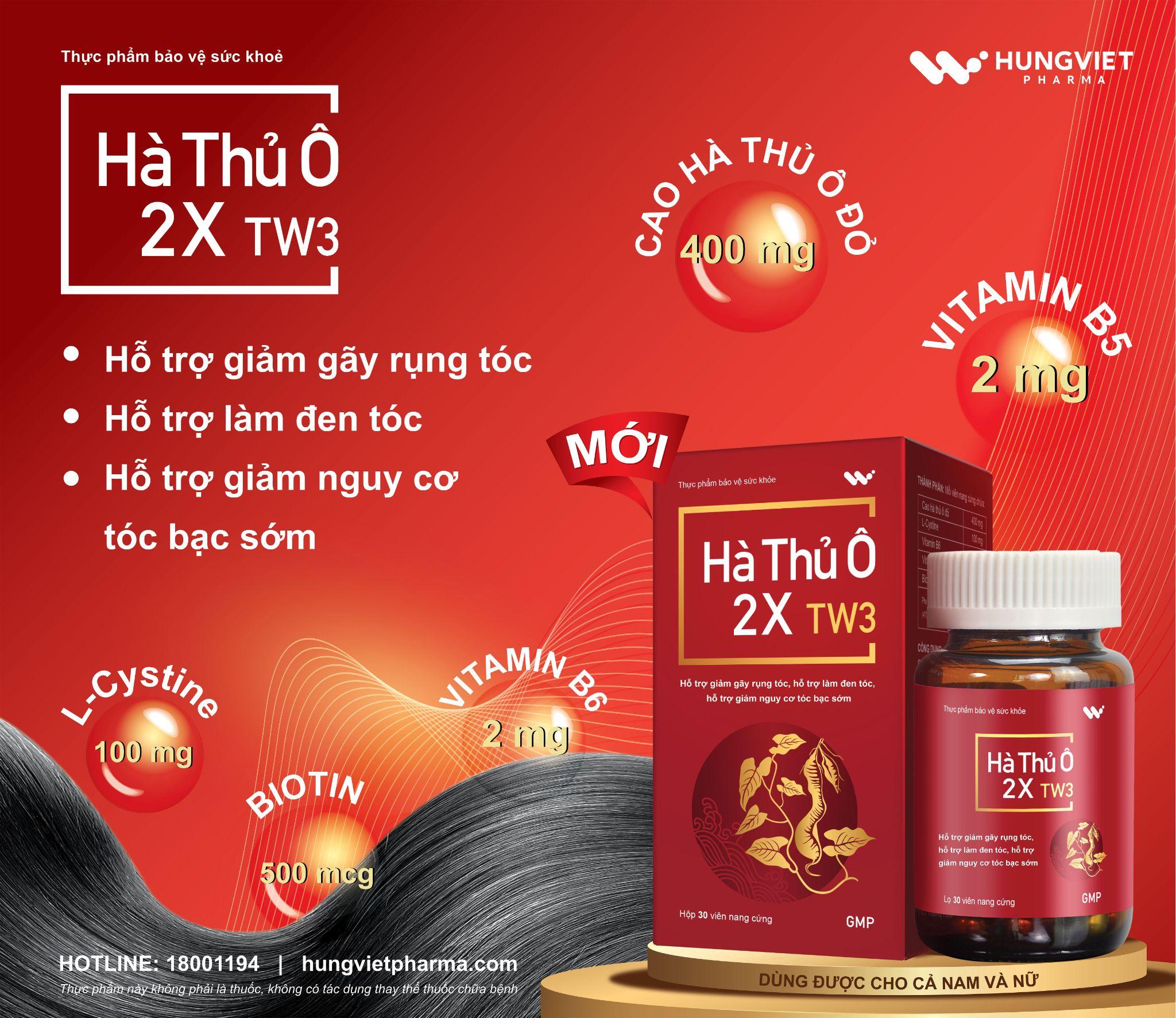 Hà Thủ Ô 2X TW3 – “Bí kíp” hỗ trợ giảm gãy rụng tóc, giảm nguy cơ bạc tóc sớm và hỗ trợ làm đen tóc cho người Việt - 2