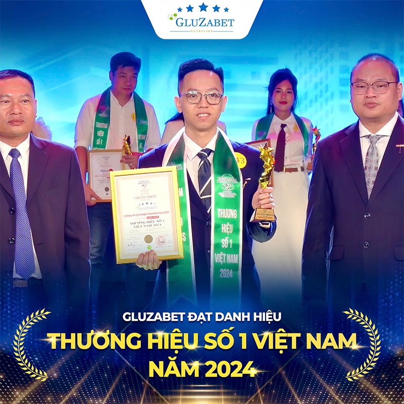 Sữa chuyên biệt cho người tiểu đường Gluzabet thắng giải Thương hiệu số 1 Việt Nam 2024 - 2