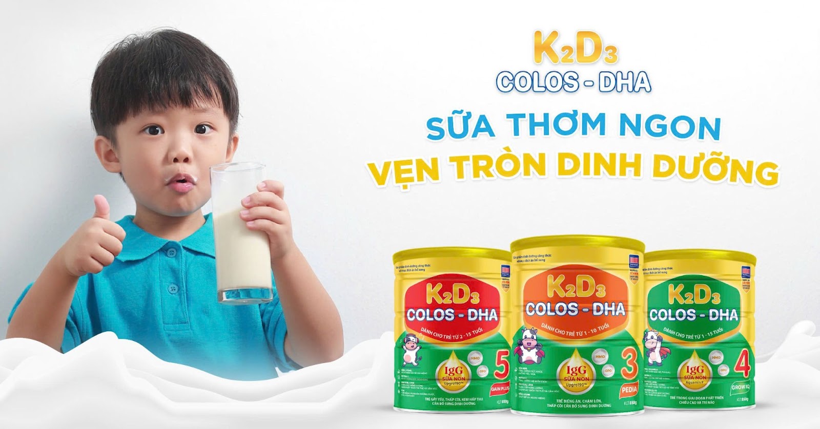 Sữa dinh dưỡng K2D3 Colos - DHA Gain Plus 5 nền tảng dinh dưỡng vững chắc cho sức khỏe - 1