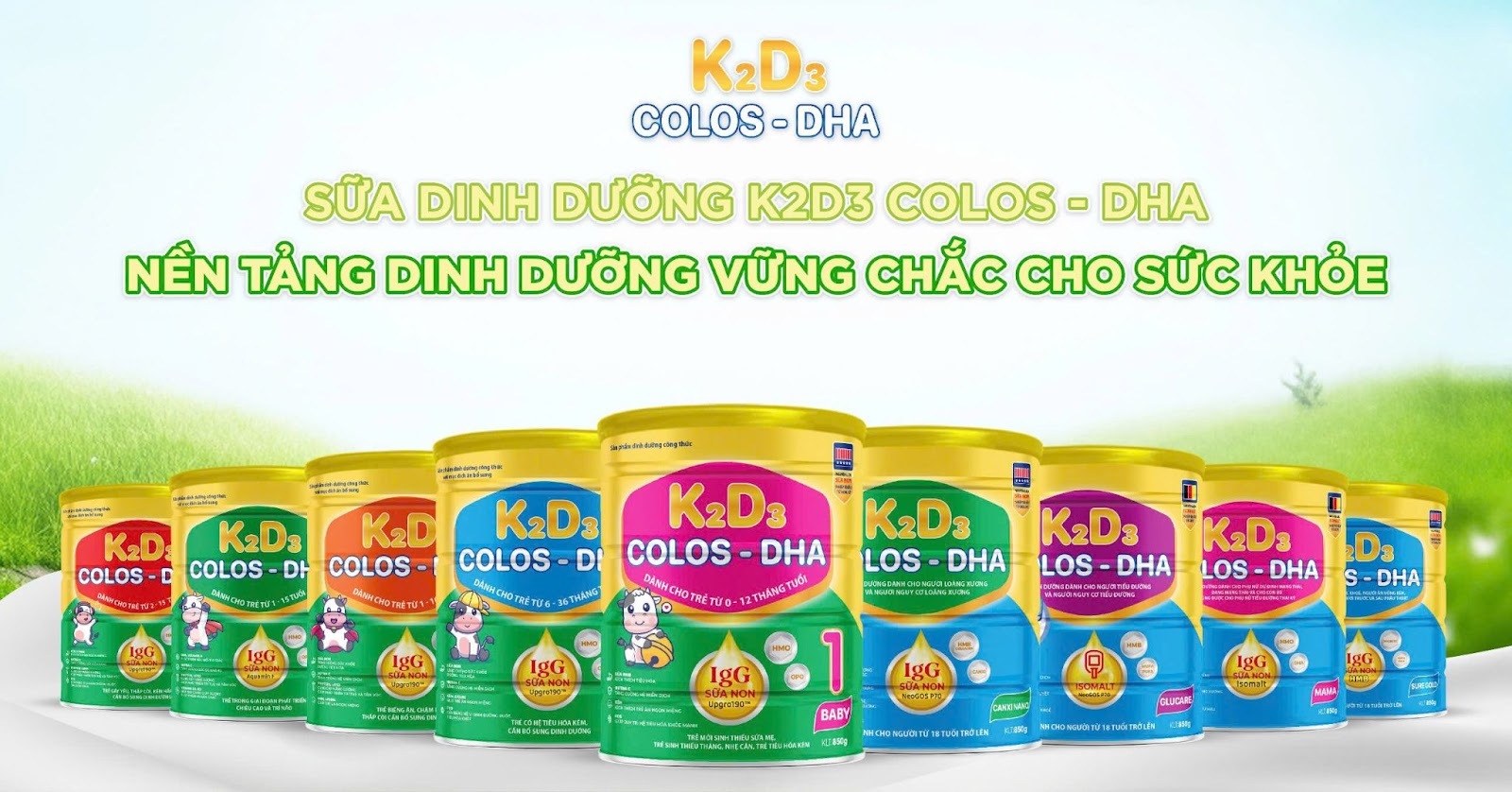 Sữa dinh dưỡng K2D3 Colos - DHA Gain Plus 5 nền tảng dinh dưỡng vững chắc cho sức khỏe - 2