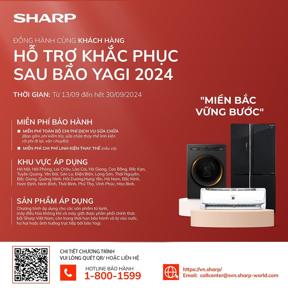 Sharp Việt Nam  tích cực đồng hành hỗ trợ người dân bị ảnh hưởng bởi bão lũ - 7