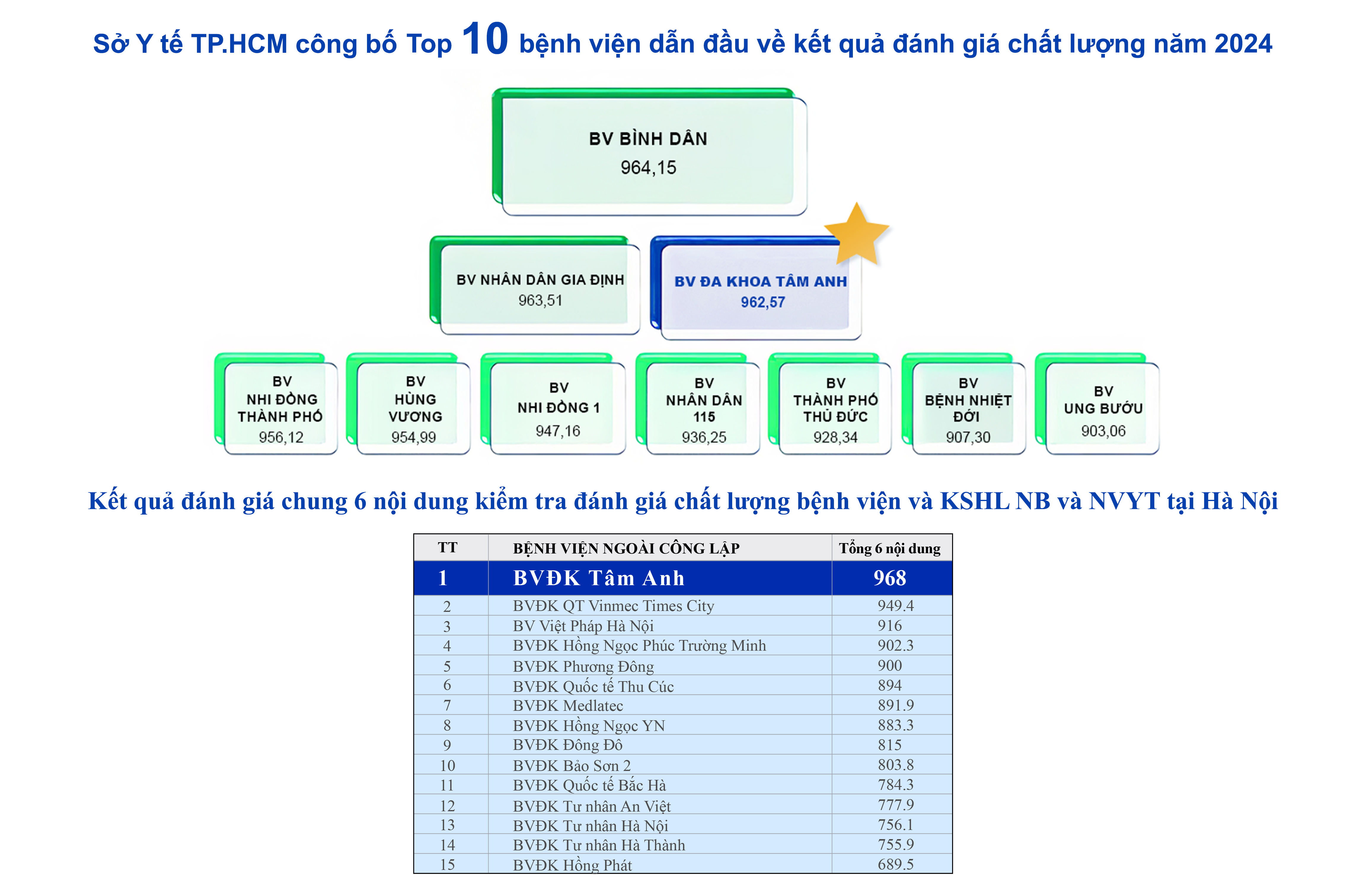 BVĐK Tâm Anh xếp hạng nhất về chất lượng ở khối y tế tư nhân tại Hà Nội và TP.HCM - 1