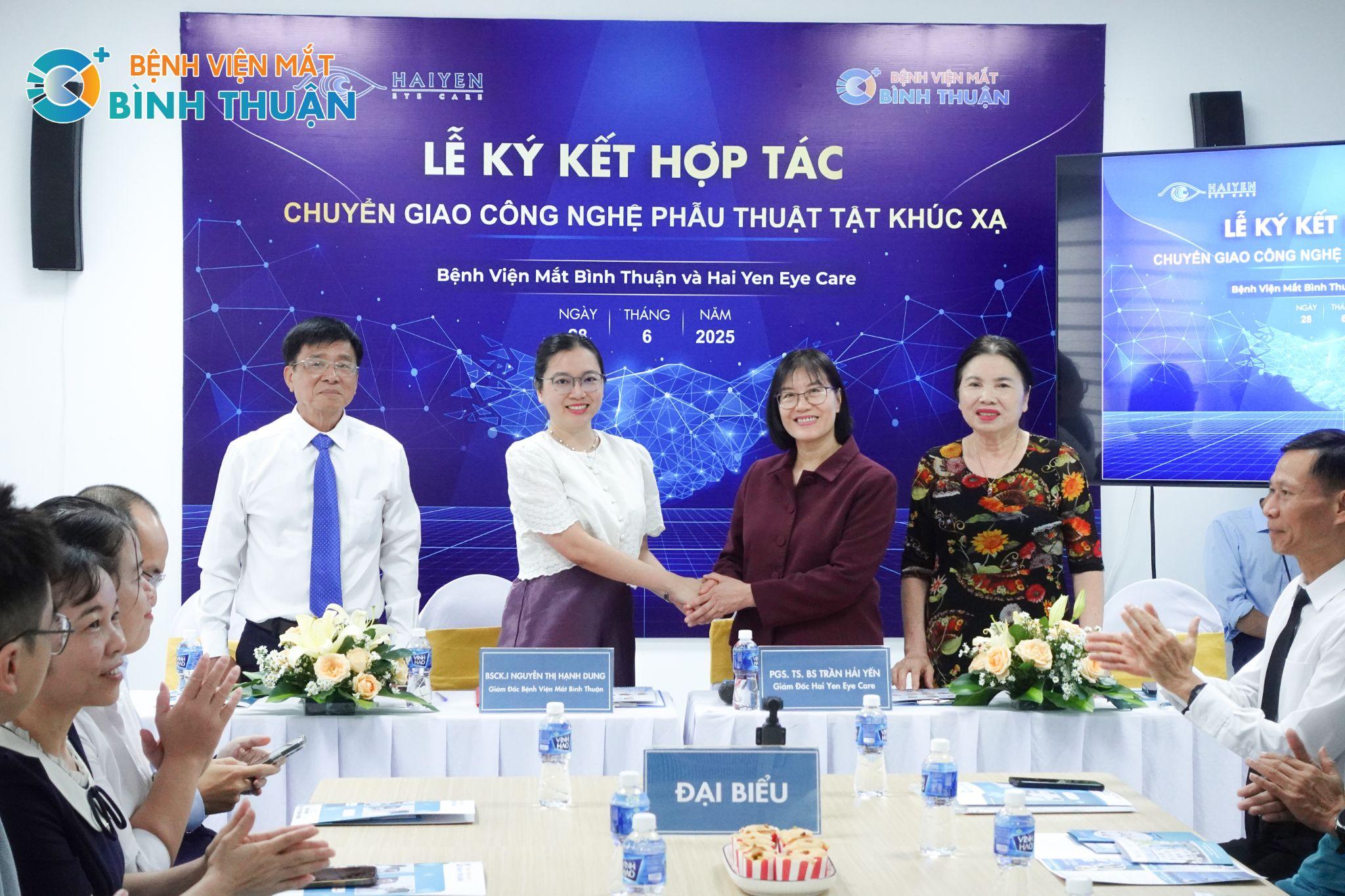 Bệnh Viện Mắt Bình Thuận ký kết hợp tác cùng Viện Thị Giác Hải Yến - 1