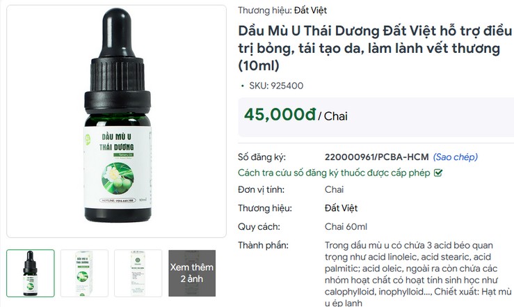 Loạt công ty liên quan đến Dầu mù u Thái Dương bị yêu cầu thu hồi - 2