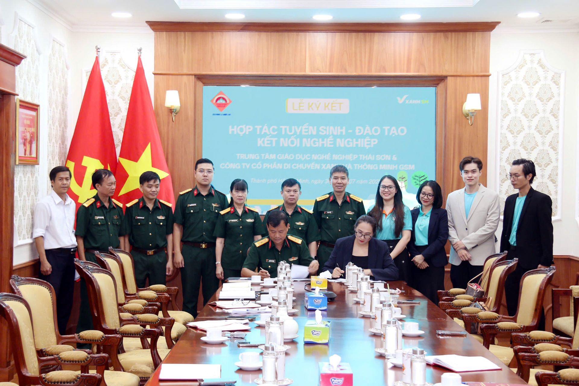 GSM hợp tác Trung Tâm Thái Sơn tạo việc làm bền vững cho bộ đội xuất ngũ - 1