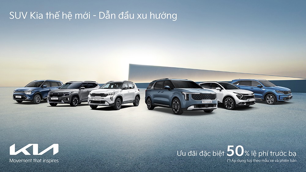 Tháng 8, các mẫu xe Kia thế hệ mới ưu đãi đặc biệt 50% lệ phí trước bạ - 1
