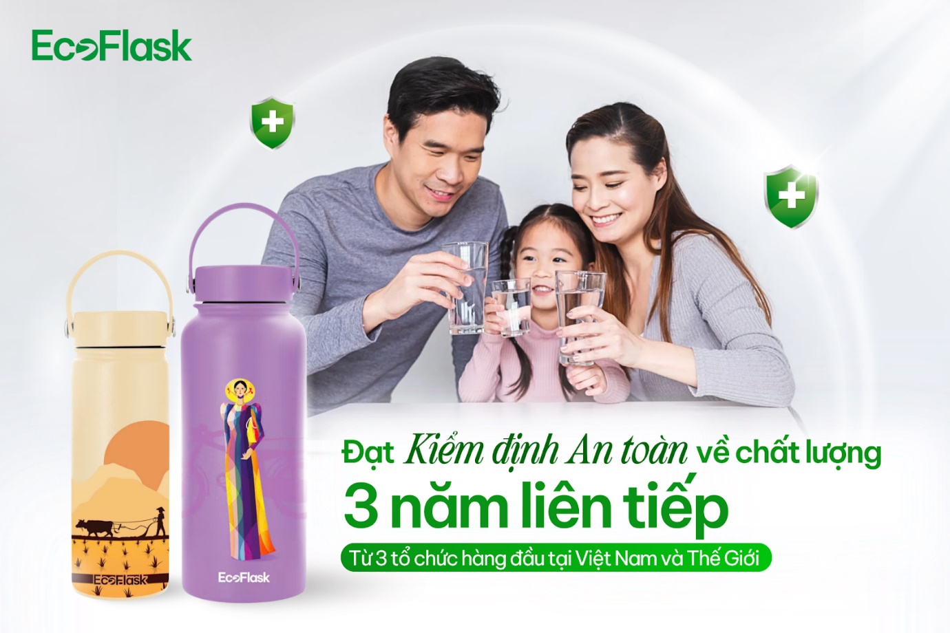 Bình giữ nhiệt Ecoflask 3 năm liên tiếp đạt chứng nhận an toàn cho sức khỏe từ các tổ chức kiểm định uy tín - 1