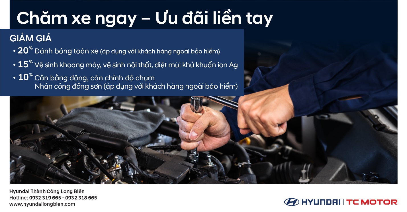 "Lột xác" xế cưng: Cơ hội tân trang toàn diện với chi phí cực hời tại Hyundai Long Biên và chi nhánh Gia Lâm! - 1