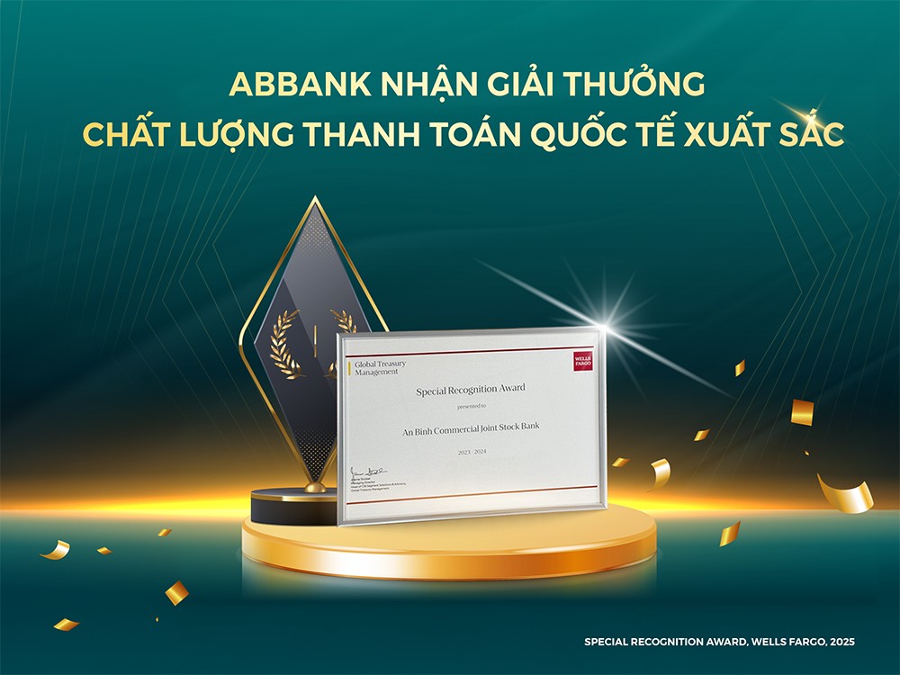 ABBANK được Wells Fargo vinh danh ngân hàng có chất lượng thanh toán quốc tế xuất sắc - 1
