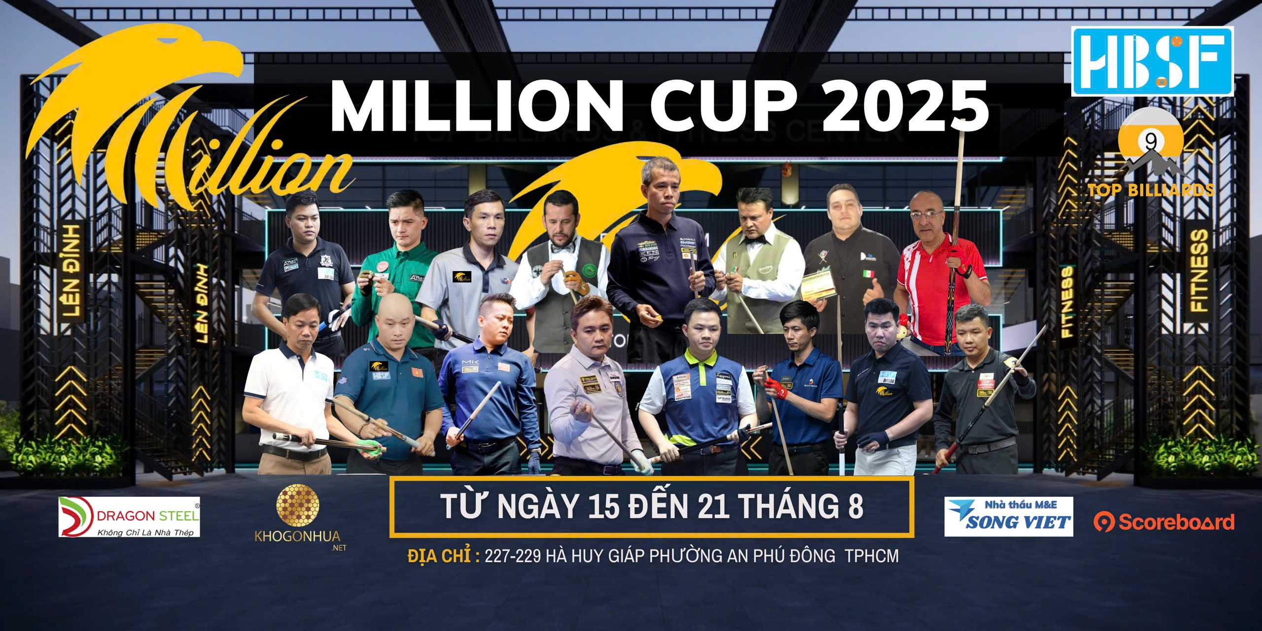 100 triệu đồng và 1 cây cơ thi đấu cho chức vô địch giải Billiards Carom 3 băng cúp Million 2025 - 1