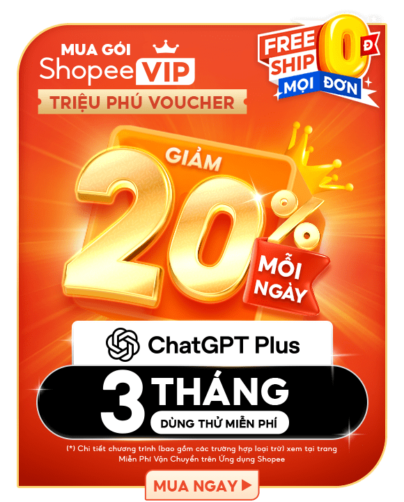 ShopeeVIP tung quyền lợi mới “VIP” không tưởng từ 8/8: Miễn phí 3 tháng sử dụng ChatGPT Plus - 1