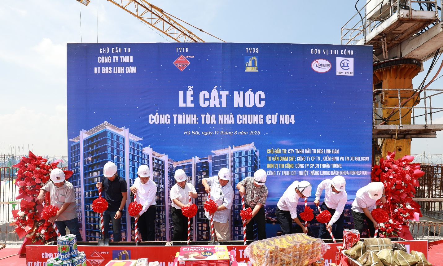 Chính thức cất nóc tòa căn hộ đầu tiên dự án Hanoi Melody Residences - 1