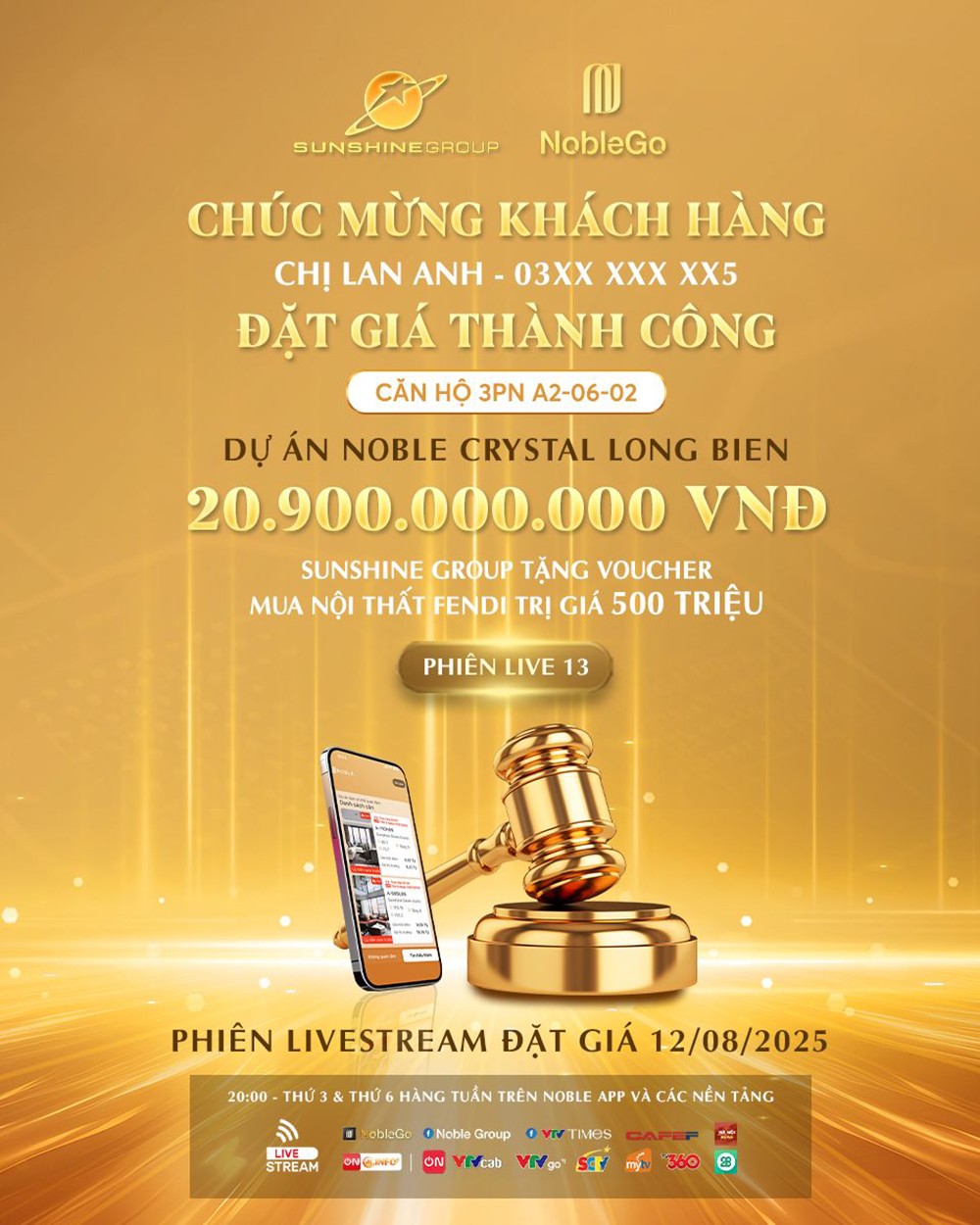 Căn hộ hàng hiệu siêu V.I.P của Sunshine Group tại phía Đông Hà Nội sẽ lên sóng phiên livestream 15/8 - 1