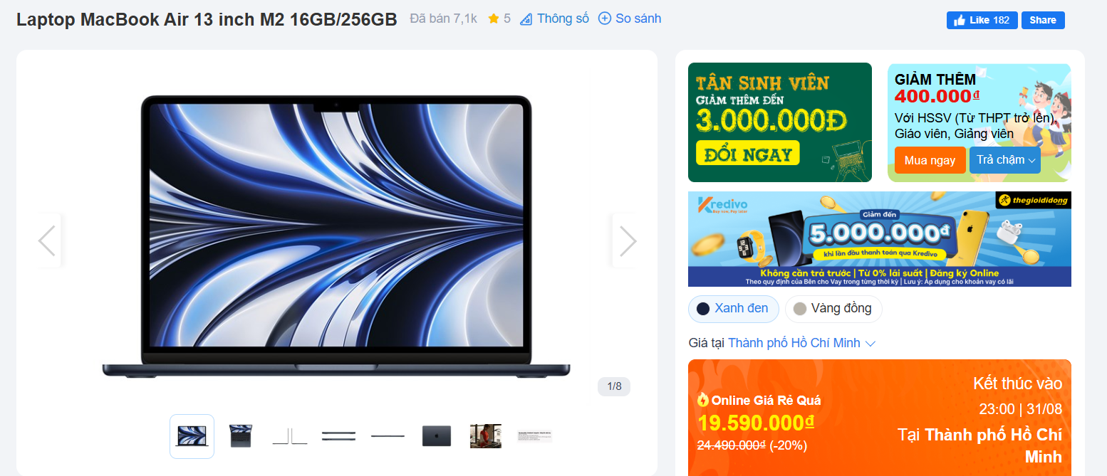 Giá MacBook tháng 8: Giảm tối đa 5 triệu đồng, nhiều ưu đãi cho sinh viên - 1