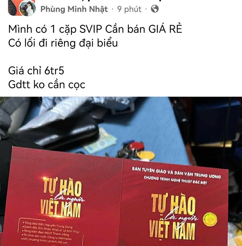 Vé concert “Tự hào là người Việt Nam” được rao bán rầm rộ, giá lên đến 6,5 triệu đồng/cặp - 2