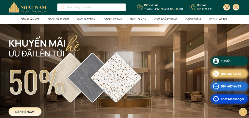 Nhật Nam Home ra mắt website bán gạch ốp lát – Bước tiến mới cho không gian sống hiện đại - 1