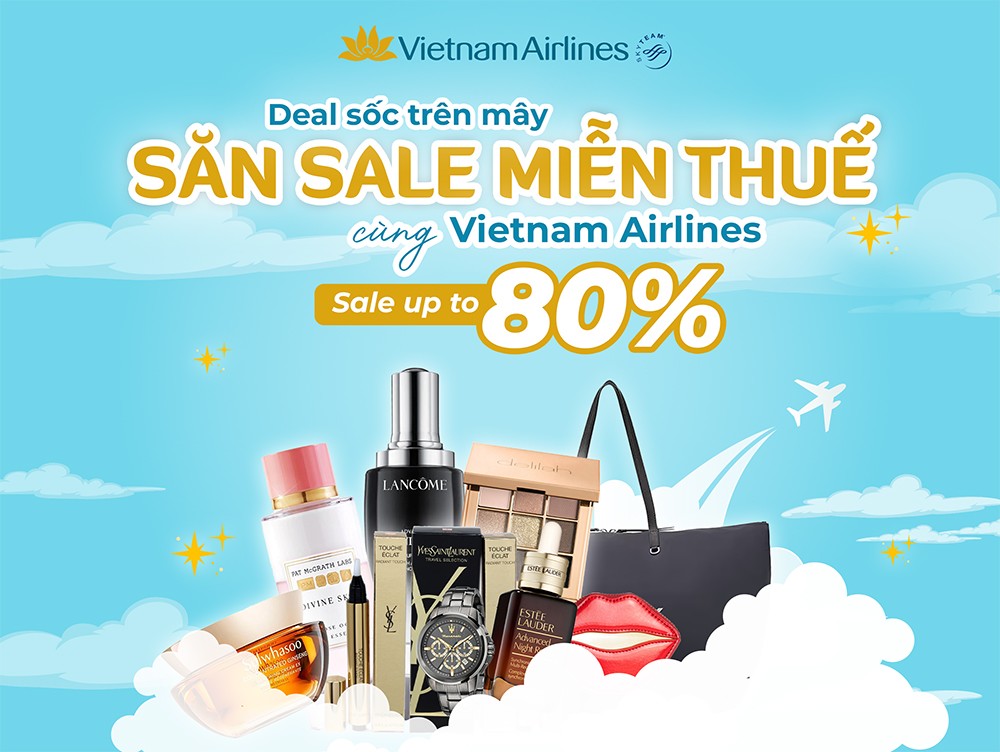 Vietnam Airlines tung ưu đãi miễn thuế trên không: Giảm đến 80% nhiều mặt hàng - 1