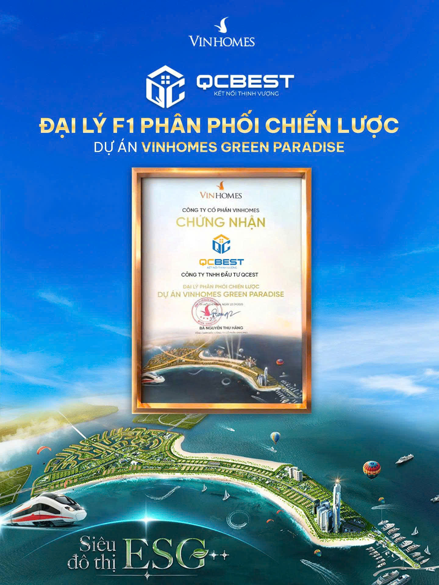 QCbest – Đại lý phân phối F1 chiến lược dự án Vinhomes Green Paradise Cần Giờ - 1