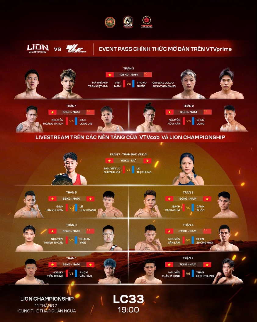 LION vs WLF - Đại chiến võ thuật Việt Nam và Trung Quốc, bùng nổ trên VTVprime - 2