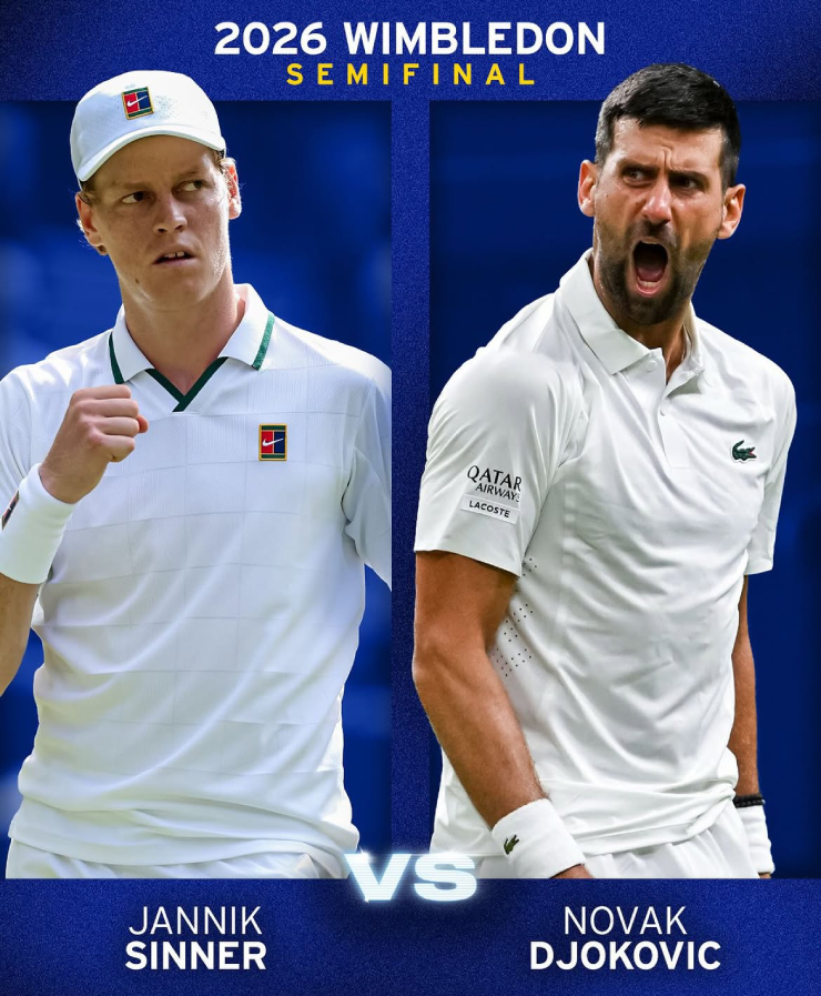 Bán kết tennis đỉnh cao Wimbledon: Djokovic đại chiến Sinner, Zverev giải mã "ngựa ô" Fery - 1