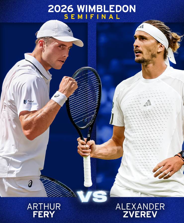 Bán kết tennis đỉnh cao Wimbledon: Djokovic đại chiến Sinner, Zverev giải mã "ngựa ô" Fery - 2