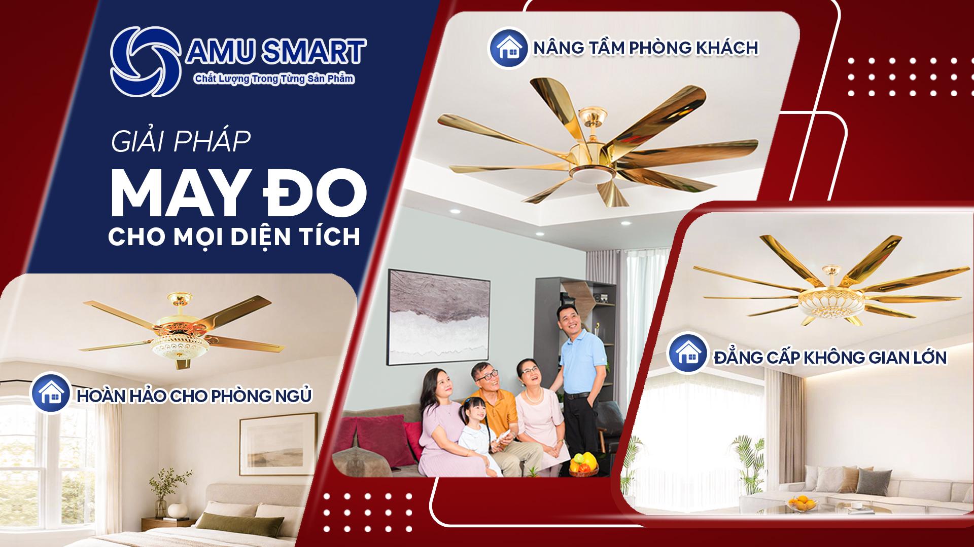 Quạt trần đèn AMU Smart: Giải pháp làm mát tiết kiệm cho mùa hè 2026 - 2