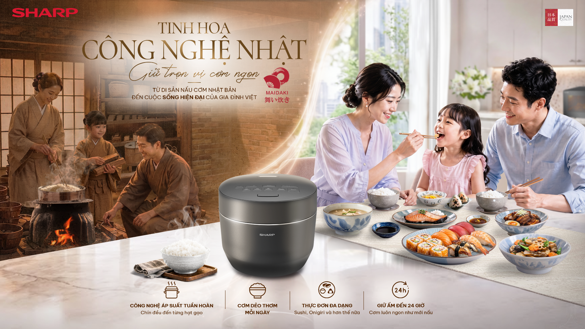 Madaki Sharp – Tinh hoa nấu cơm chuẩn Nhật cho gia đình Việt - 1