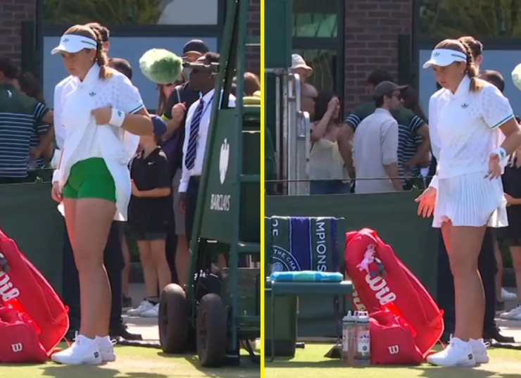 Nữ tay vợt tốc váy phản ứng trọng tài khi bị "bắt bẻ" về trang phục ở Wimbledon - 1