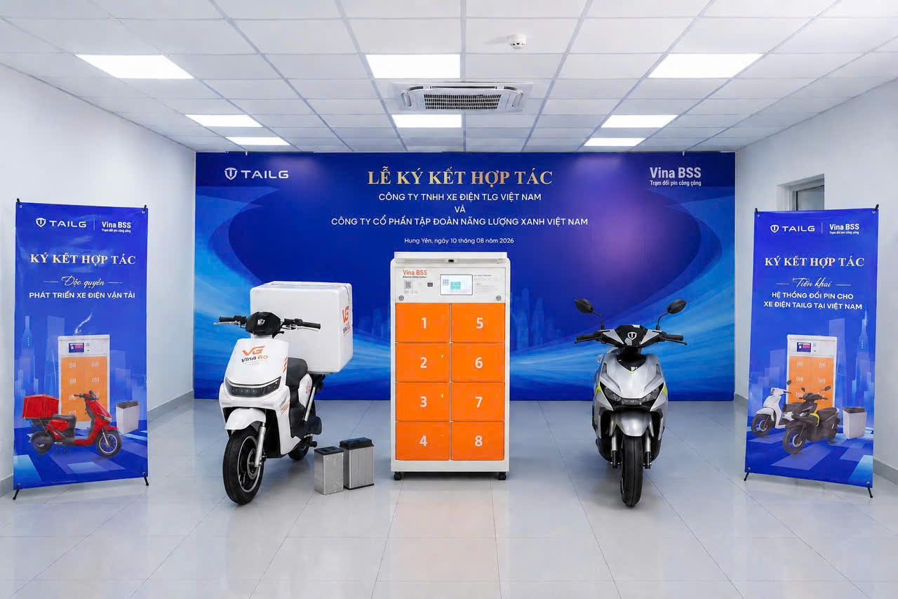 TAILG bắt tay Tập đoàn Năng lượng Xanh Việt Nam phát triển xe máy điện vận tải đổi pin trên hạ tầng trạm đổi pin công cộng Vina BSS. - 3