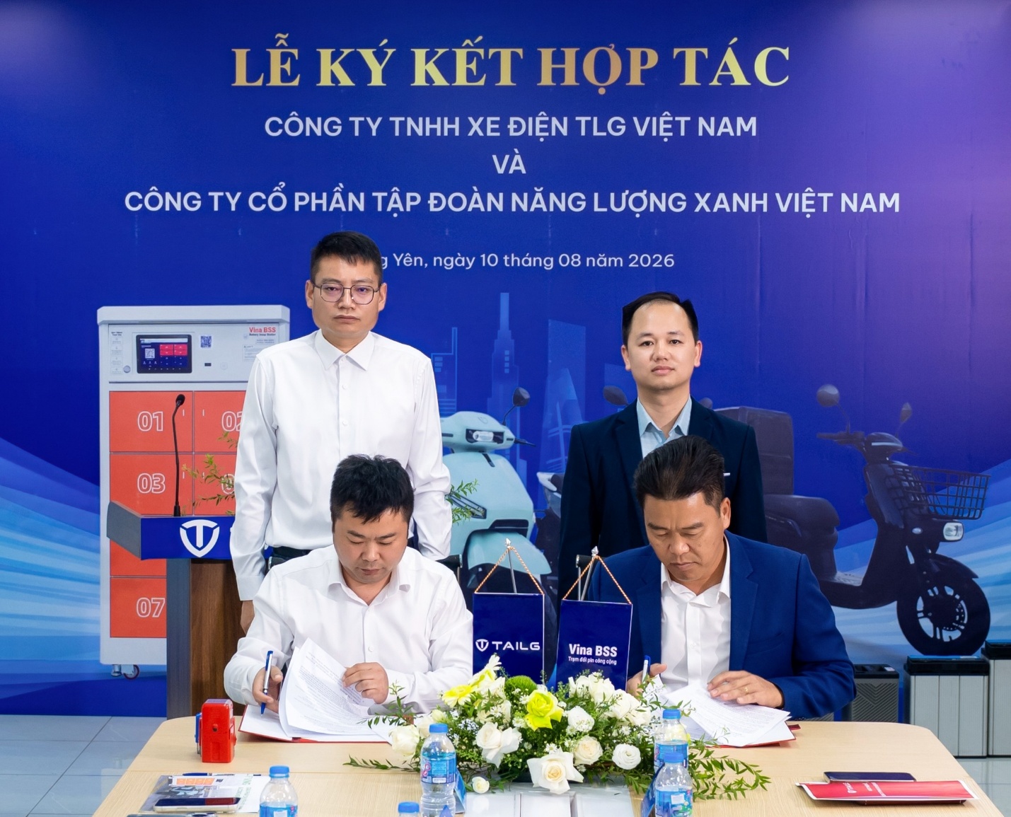 TAILG bắt tay Tập đoàn Năng lượng Xanh Việt Nam phát triển xe máy điện vận tải đổi pin trên hạ tầng trạm đổi pin công cộng Vina BSS. - 1