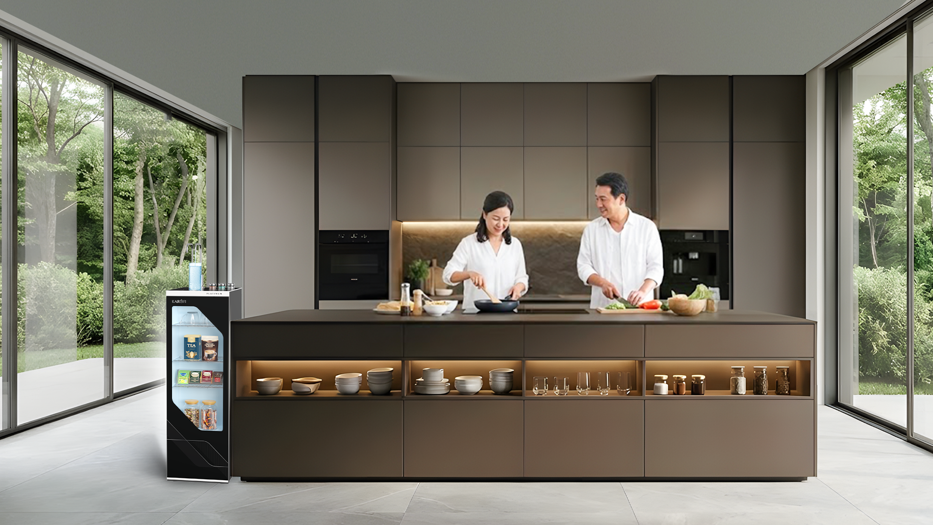 Máy lọc nước và bài toán thẩm mỹ trong những căn bếp mở - 1