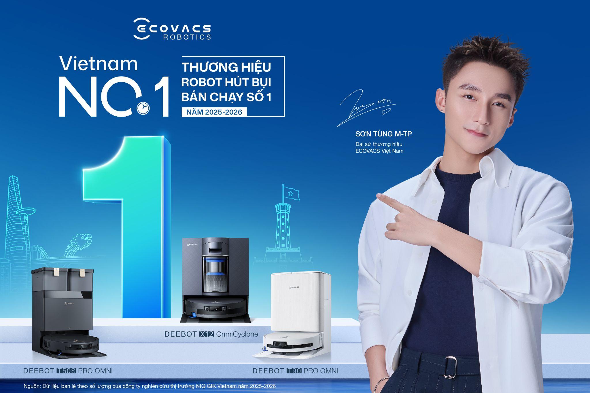 Ecovacs được công bố là thương hiệu Robot hút bụi bán chạy số 1 thị trường Việt Nam năm 2025-2026 - 1