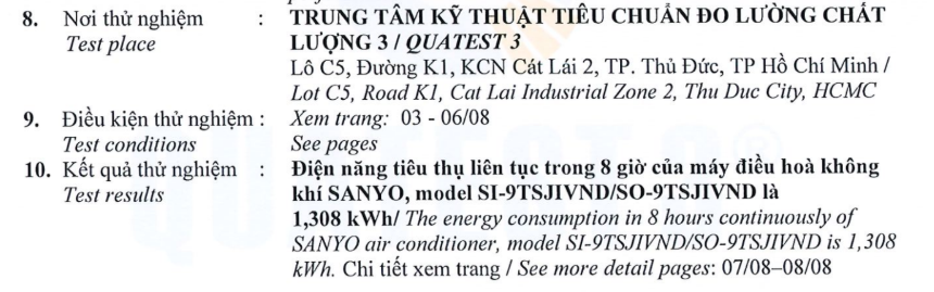 Bật điều hòa SANYO cả đêm chỉ mất 135.000 đồng/ tháng: Kết quả thử nghiệm thực tế từ QUATEST 3 - 2