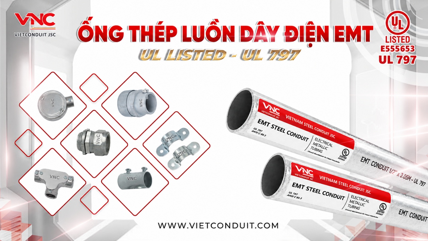 Ống thép luồn dây điện EMT đạt UL 797: Giải pháp đáp ứng yêu cầu tiêu chuẩn cho công trình hiện đại - 1