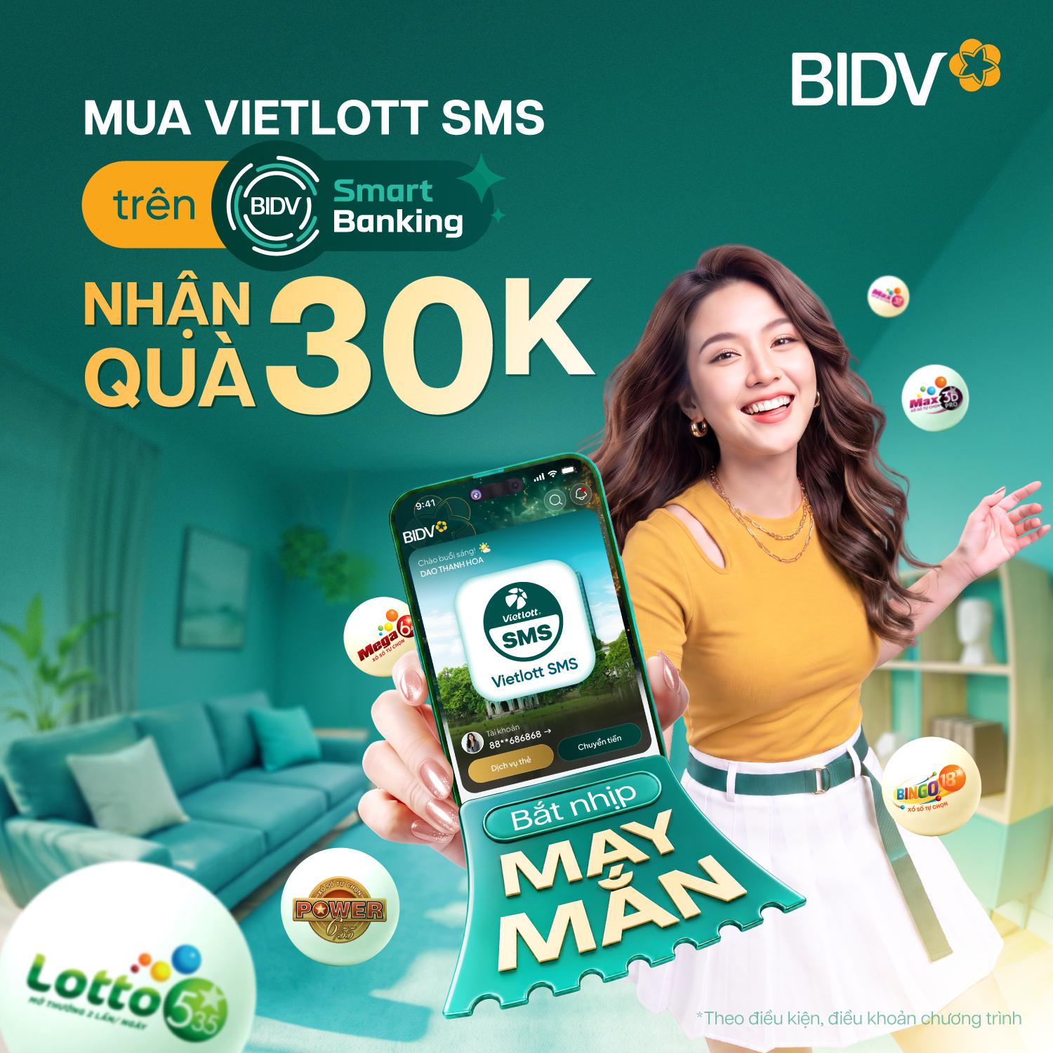“Vía” may mắn gọi tên ai? BIDV tặng 30.000 đồng cho người mới trải nghiệm Vietlott SMS - 2