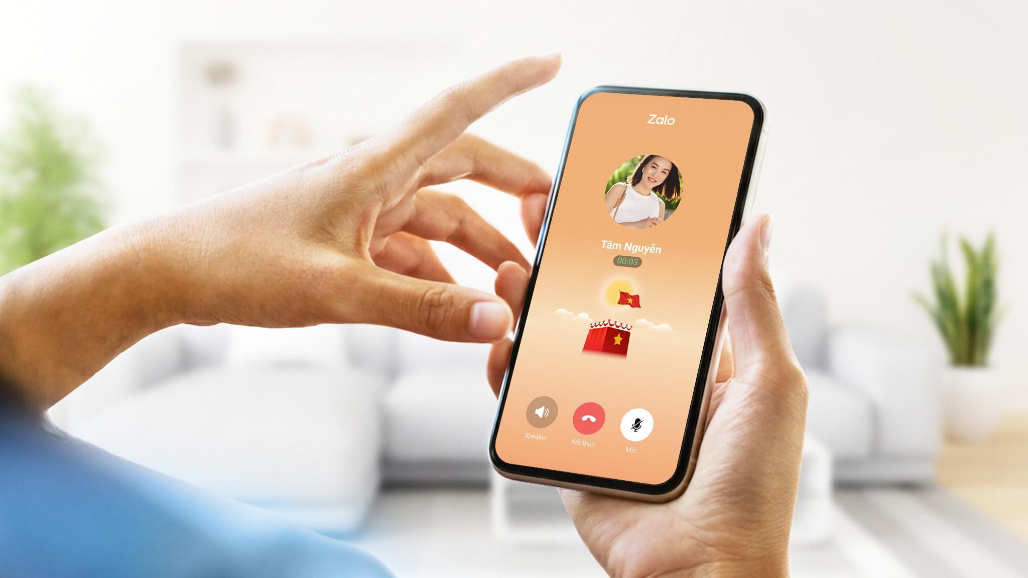 Gọi điện Zalo với hình nền Lễ đài Độc lập, cờ đỏ sao vàng dịp Quốc khánh (2/9) - 1