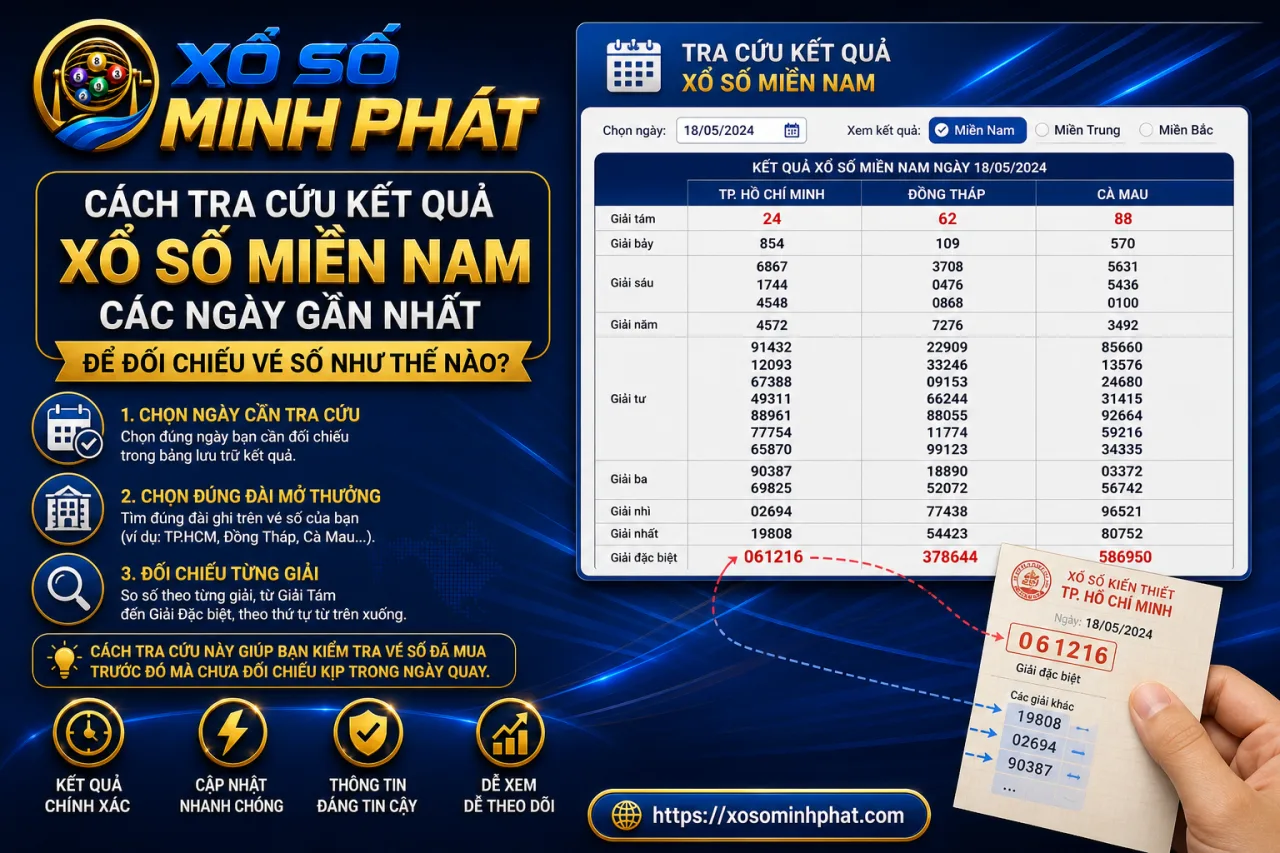 Xem lại kết quả Xổ số Miền Nam các kỳ trước nhanh chóng cùng KQXS Minh Phát - 3